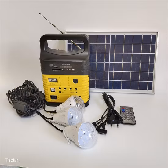 Portable Solar Energy System with FM Radio Solar Charger Solar Lighting Function