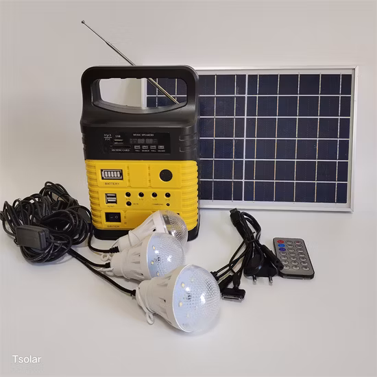 Portable Solar Energy System with FM Radio Solar Charger Solar Lighting Function