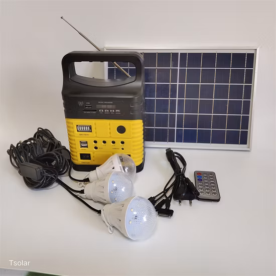 Portable Solar Energy System with FM Radio Solar Charger Solar Lighting Function